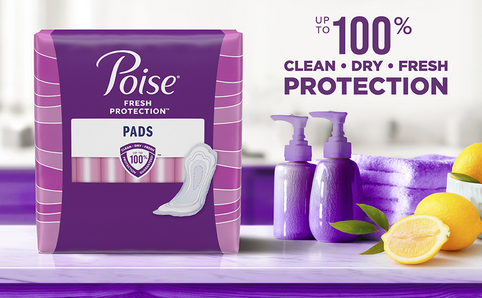 up to 100% clean dry fresh protection
